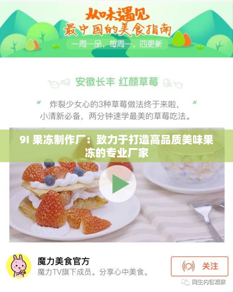 9I 果冻制作厂：致力于打造高品质美味果冻的专业厂家