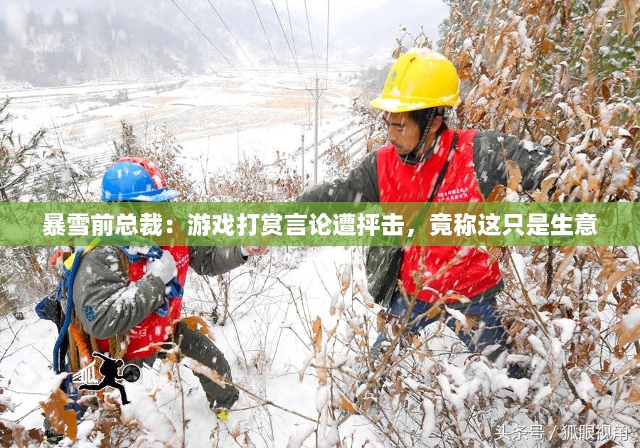 暴雪前总裁：游戏打赏言论遭抨击，竟称这只是生意