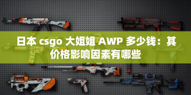 日本 csgo 大姐姐 AWP 多少钱：其价格影响因素有哪些