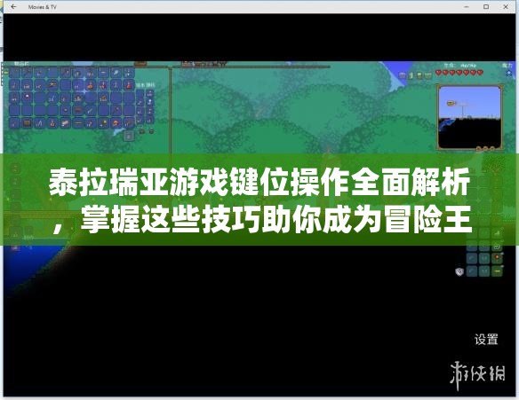 泰拉瑞亚游戏键位操作全面解析，掌握这些技巧助你成为冒险王者！