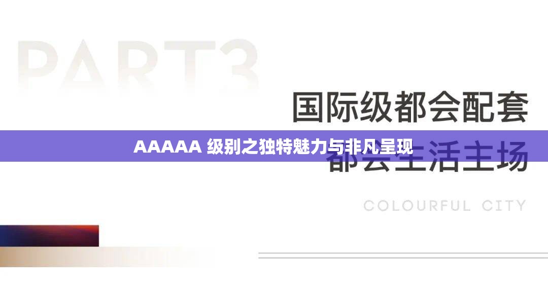 AAAAA 级别之独特魅力与非凡呈现