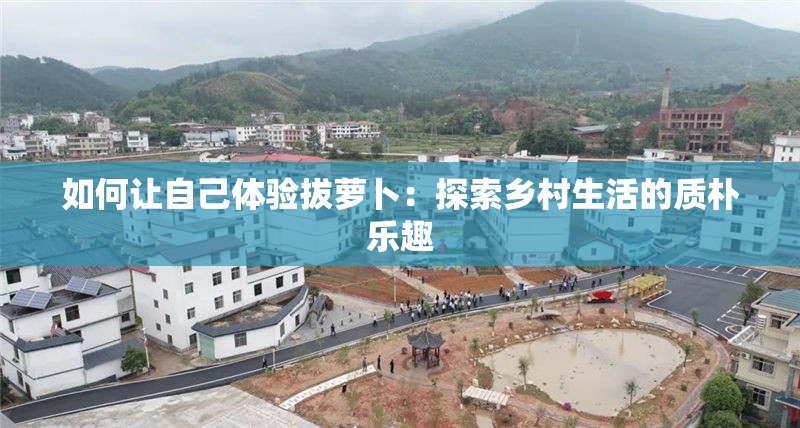 如何让自己体验拔萝卜：探索乡村生活的质朴乐趣