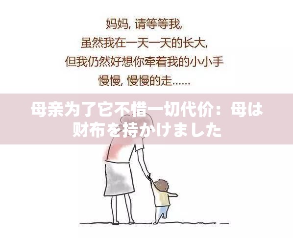 母亲为了它不惜一切代价：母は财布を持かけました