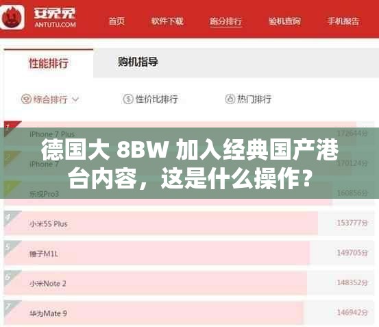 德国大 8BW 加入经典国产港台内容，这是什么操作？
