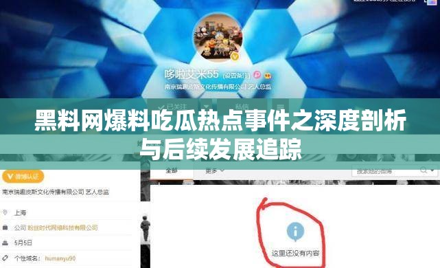 黑料网爆料吃瓜热点事件之深度剖析与后续发展追踪