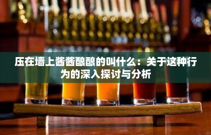 压在墙上酱酱酿酿的叫什么：关于这种行为的深入探讨与分析