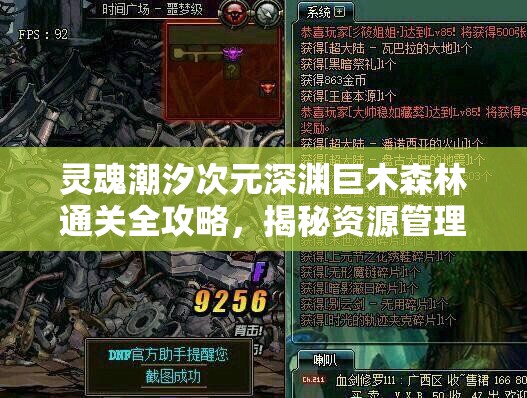 灵魂潮汐次元深渊巨木森林通关全攻略，揭秘资源管理的重要性与高效技巧