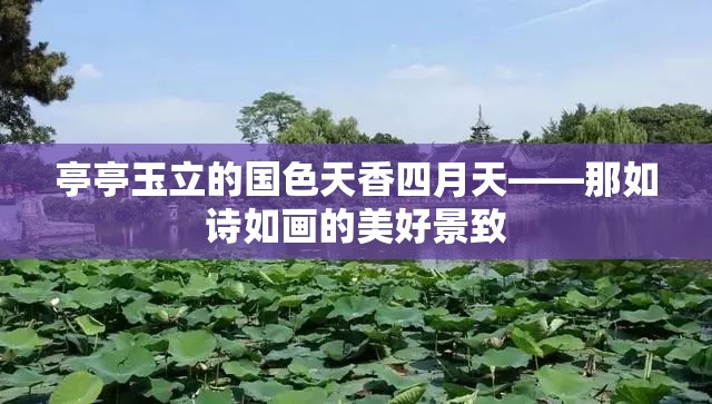 亭亭玉立的国色天香四月天——那如诗如画的美好景致