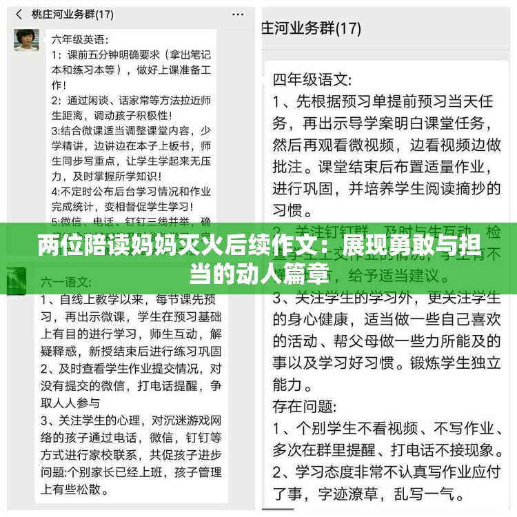 两位陪读妈妈灭火后续作文：展现勇敢与担当的动人篇章