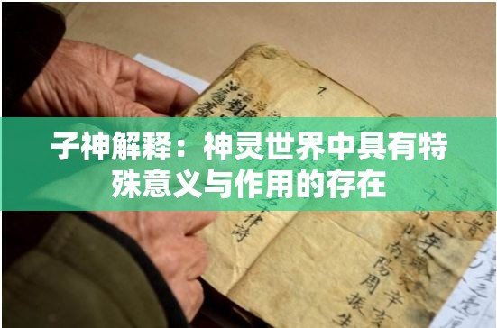 子神解释：神灵世界中具有特殊意义与作用的存在