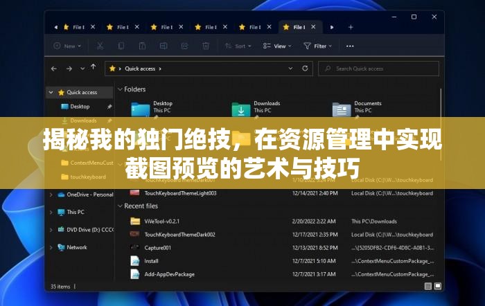 揭秘我的独门绝技，在资源管理中实现截图预览的艺术与技巧
