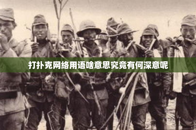 打扑克网络用语啥意思究竟有何深意呢