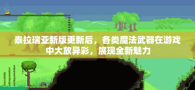 泰拉瑞亚新版更新后，各类魔法武器在游戏中大放异彩，展现全新魅力