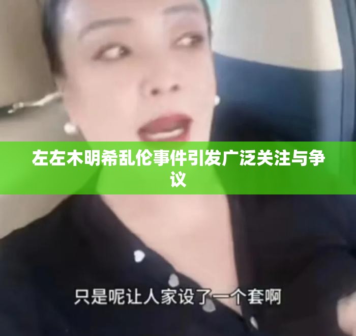 左左木明希乱伦事件引发广泛关注与争议
