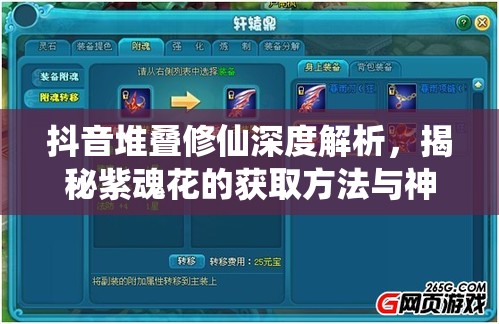抖音堆叠修仙深度解析，揭秘紫魂花的获取方法与神奇功效秘籍