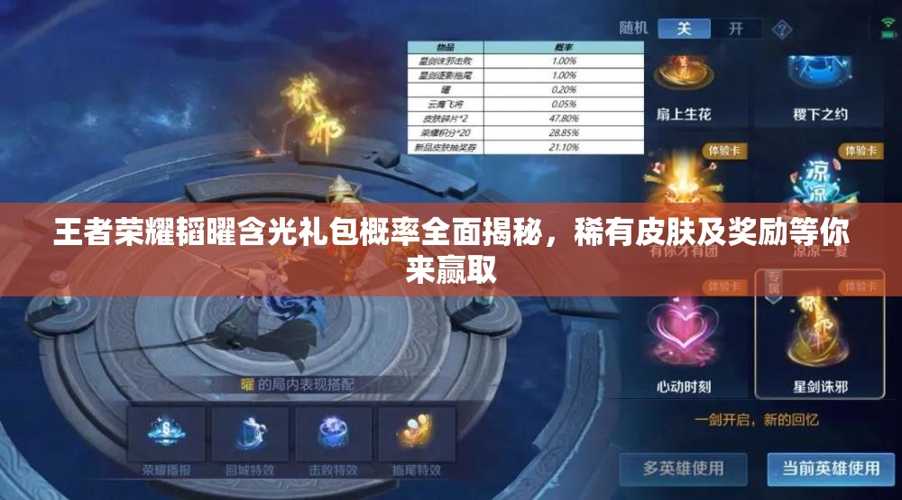王者荣耀韬曜含光礼包概率全面揭秘，稀有皮肤及奖励等你来赢取