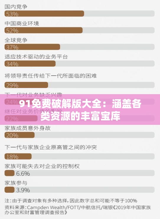 91免费破解版大全：涵盖各类资源的丰富宝库