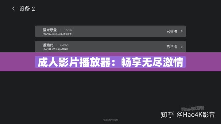 成人影片播放器：畅享无尽激情