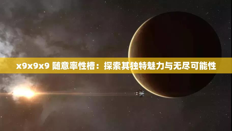 x9x9x9 随意率性槽：探索其独特魅力与无尽可能性