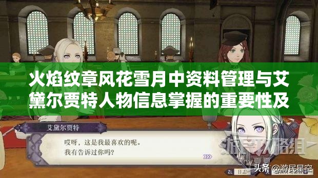 火焰纹章风花雪月中资料管理与艾黛尔贾特人物信息掌握的重要性及实战策略