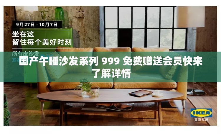 国产午睡沙发系列 999 免费赠送会员快来了解详情