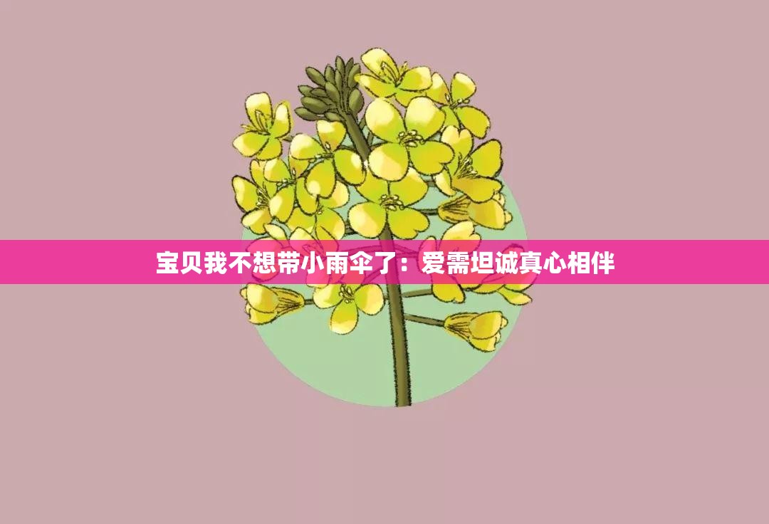 宝贝我不想带小雨伞了：爱需坦诚真心相伴