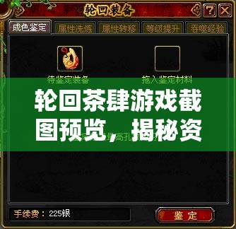 轮回茶肆游戏截图预览，揭秘资源管理背后的艺术与策略
