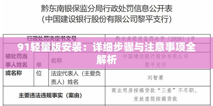 91轻量版安装：详细步骤与注意事项全解析
