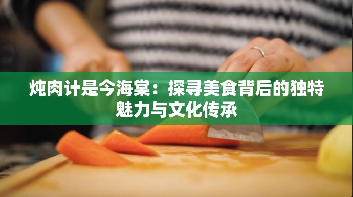 炖肉计是今海棠：探寻美食背后的独特魅力与文化传承