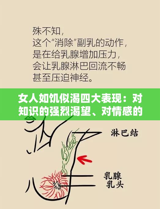 女人如饥似渴四大表现：对知识的强烈渴望、对情感的热烈追求、对自我提升的急切需求、对美好生活的无尽向往
