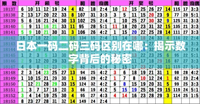 日本一码二码三码区别在哪：揭示数字背后的秘密