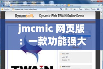 jmcmic 网页版：一款功能强大且实用的在线平台