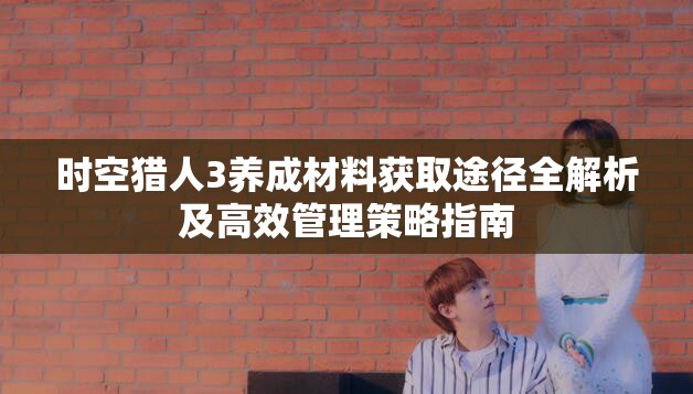 时空猎人3养成材料获取途径全解析及高效管理策略指南