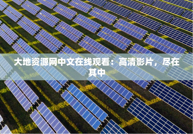 大地资源网中文在线观看：高清影片，尽在其中