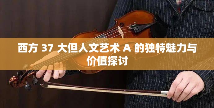 西方 37 大但人文艺术 A 的独特魅力与价值探讨