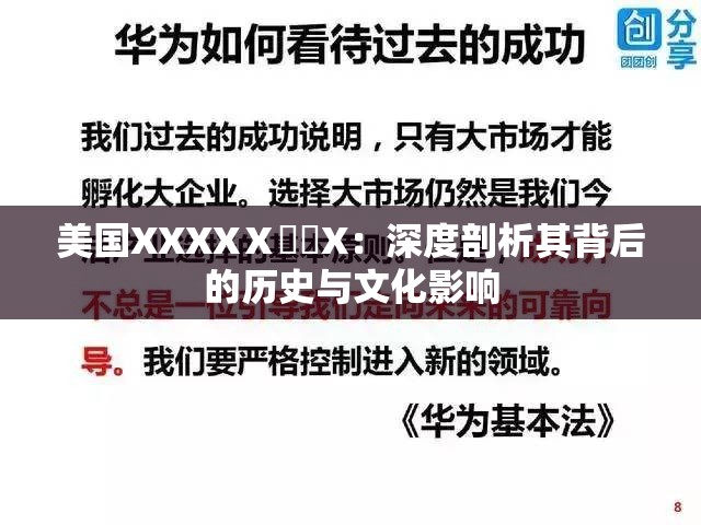 美国XXXXⅩ乂乂X：深度剖析其背后的历史与文化影响