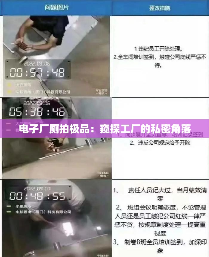 电子厂厕拍极品：窥探工厂的私密角落