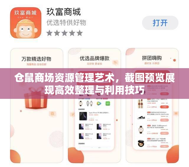 仓鼠商场资源管理艺术，截图预览展现高效整理与利用技巧