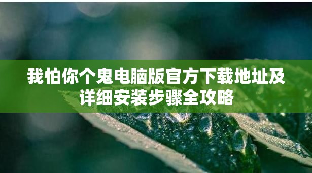我怕你个鬼电脑版官方下载地址及详细安装步骤全攻略