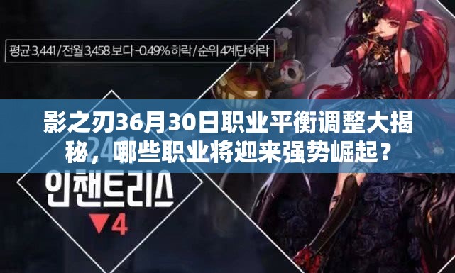 影之刃36月30日职业平衡调整大揭秘，哪些职业将迎来强势崛起？
