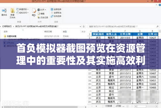 首负模拟器截图预览在资源管理中的重要性及其实施高效利用策略解析