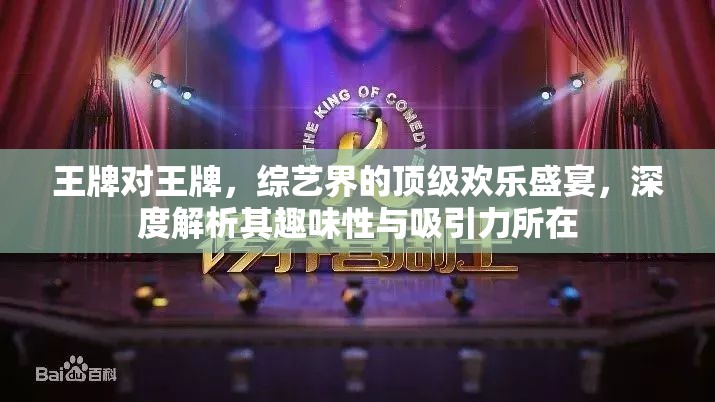 王牌对王牌，综艺界的顶级欢乐盛宴，深度解析其趣味性与吸引力所在