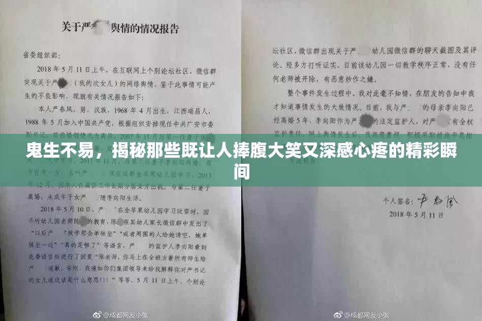 鬼生不易，揭秘那些既让人捧腹大笑又深感心疼的精彩瞬间