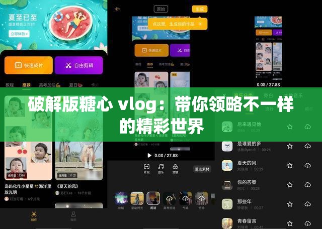 破解版糖心 vlog：带你领略不一样的精彩世界