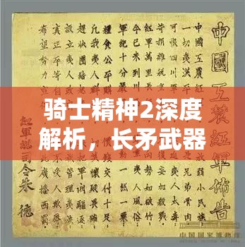 骑士精神2深度解析，长矛武器特性及资源管理优化策略