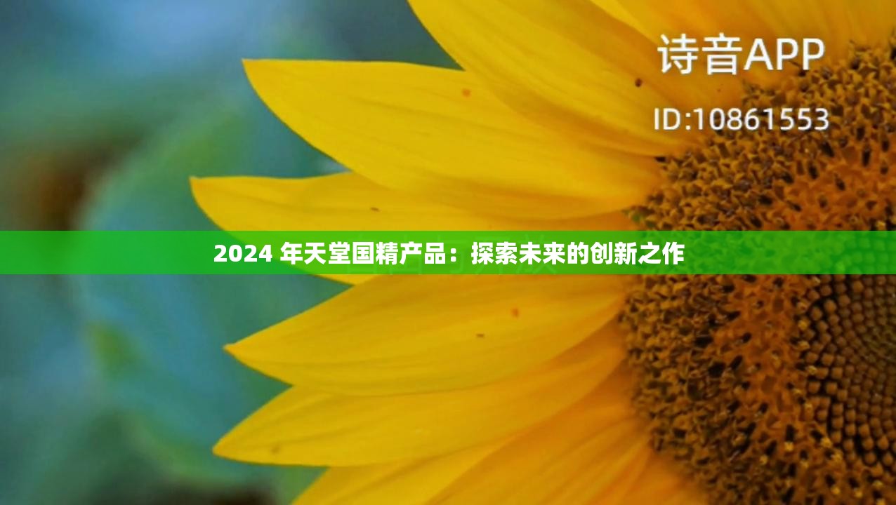 2024 年天堂国精产品：探索未来的创新之作