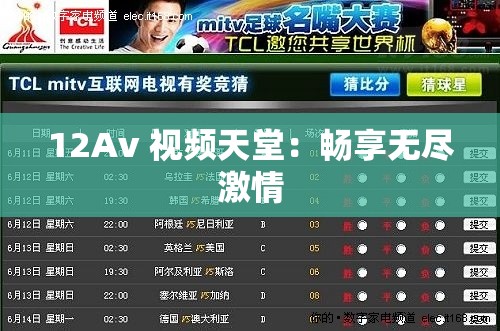 12Av 视频天堂：畅享无尽激情