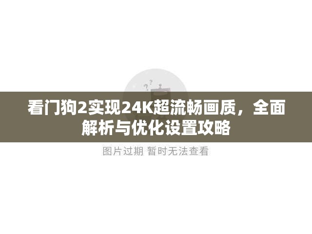 看门狗2实现24K超流畅画质，全面解析与优化设置攻略