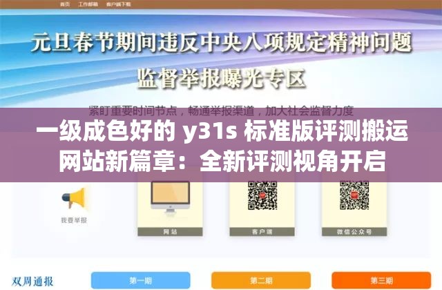 一级成色好的 y31s 标准版评测搬运网站新篇章：全新评测视角开启
