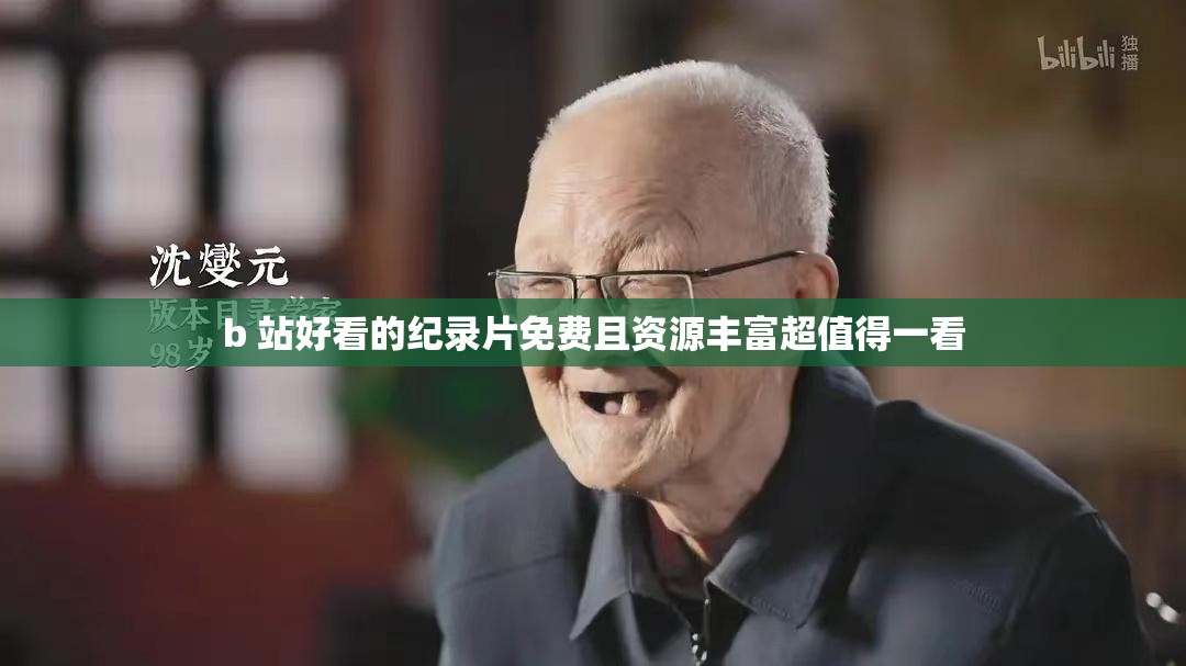b 站好看的纪录片免费且资源丰富超值得一看